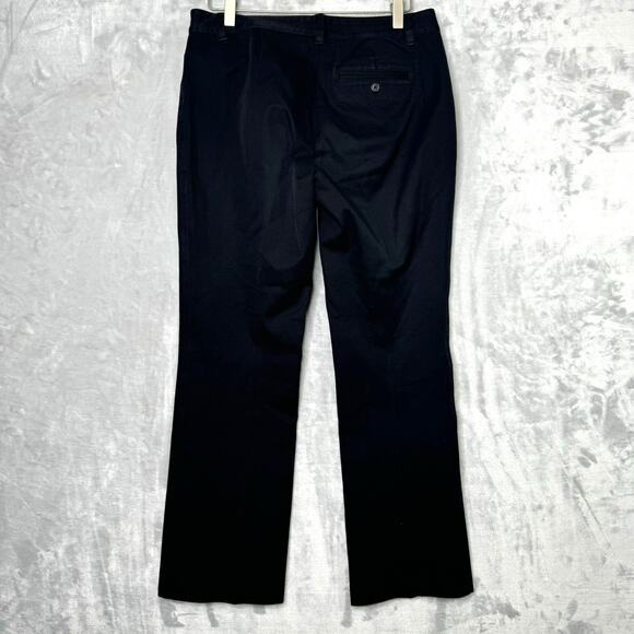 Lauren Ralph Lauren Adelle Pant Womens 6 Black Flat Front Mid Rise Stretch - Picture 3 of 9